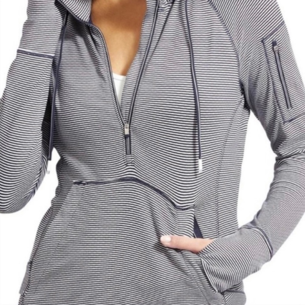 Athleta Heavenly Hail Striped Hoodie